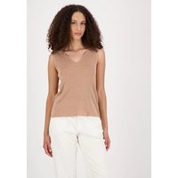 Les Racines Du Ciel EMMA Debardeur aus Leinen und Biobaumwolle, Beige