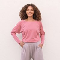 Jaya YANTI - Damen - Longsleeve für Yoga und Freizeit aus Biobaumwolle