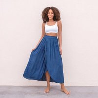TULIP - Damen - JAYA-UNIQUE - Luftig-leichter Sommerrock, aus dünnem Lyocell, Tulpenform in Dip-Dye Färbung, handgemacht in Bali