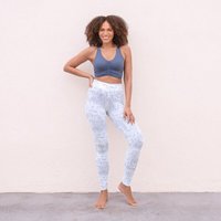 Jaya LEGGINGS LEELA PAISLEY - Hohe Taille Leggings, elastische BioBaumwolle, Paisley-Print in hellerer/dunklerer Farbabstufung