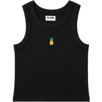 TIZZ & TONIC Ananas-besticktes Geripptes Tanktop aus Bio-Baumwolle