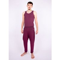 ÆVRIL Unisex Yogahose // Aubergine Red // Bio-Baumwolle