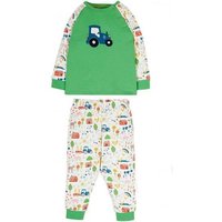 Frugi Schlafanzug Traktor grün