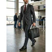 Will's Vegan Shop Schmale Aktentasche Schwarz Unisex