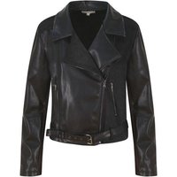 Will's Vegan Shop Moto Jacke Schwarz Vegan Nappa Damen