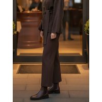 Will's Vegan Shop Luxe Smart-Chelsea-Stiefel Dunkelbraun Frauen