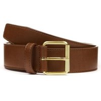 Will's Vegan Shop Jeansgürtel 4cm Kastanie Gold Herren