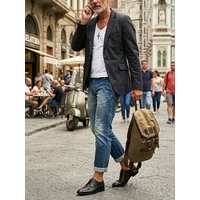 Will's Vegan Shop City Wingtip Brogue Oxfords Schwarz Herren