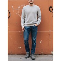 Will's Vegan Shop Recycled Chunky Rib Grau Knit Herren