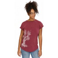 Life-Tree Organic Fairwear Shirt Women Olive Tree | Washed Blue/Green/Red
