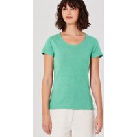 HempAge Damen T-Shirt mit Rollsaum Hanf/Bio-Baumwolle