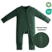 Elsara Mitwachsender Baby-Schlafanzug mit 2-Wege-Reißverschluss aus Bio-Baumwolle GOTS