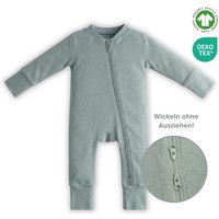 Elsara Mitwachsender Baby-Schlafanzug mit 2-Wege-Reißverschluss aus Bio-Baumwolle GOTS