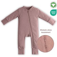 Elsara Mitwachsender Baby-Schlafanzug mit 2-Wege-Reißverschluss aus Bio-Baumwolle GOTS