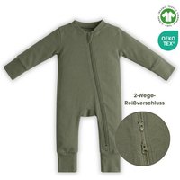 Elsara Mitwachsender Baby-Schlafanzug mit 2-Wege-Reißverschluss aus Bio-Baumwolle GOTS
