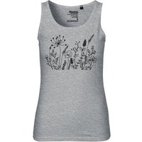 HANDGEDRUCKT "Wilde Wiese" Frauen Tank Top Neutral