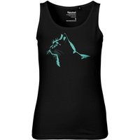 HANDGEDRUCKT "Stubentiger" Frauen Tank Top Neutral