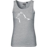 HANDGEDRUCKT "Stubentiger" Frauen Tank Top Neutral