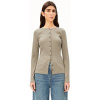 ARMEDANGELS RIB BUTTON Damen Longsleeve aus Bio-Baumwoll Mix