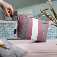 nahtur-design Kulturtasche aus Leinen | Unikat aus Leinenabschnitten | ca.32 × 20 cm