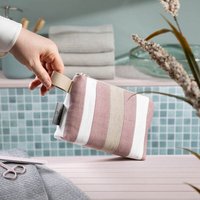 nahtur-design Kosmetiktasche aus Leinen | Unikat aus Leinenabschnitten | 18 × 13 × 7 cm
