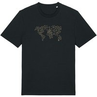 Kultgut T-Shirt mit Motiv / Worldmap