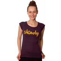 HANDGEDRUCKT RESTPOSTEN "Slowly" Bamboo Frauen T-Shirt Continental Clothing
