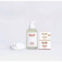 SEA ME Gesichtspflege Set mit Tages- und Nachtpflege, Reinigungsgel & Abschminkpads | vegan | Geschenke Set