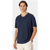 YTWOO Herren Slub T-Shirt V-Auschnitt