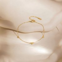 ELEKTROPULLI Feines HERZ Armband ca. 21,5 cm x 5 mm (inkl. 5 cm Verlängerungskette)
