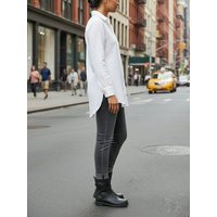 Will's Vegan Shop Biker-Stiefel Schwarz Damen