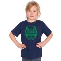 HANDGEDRUCKT "Eule" Unisex Kinder-T-Shirt Earth Positive