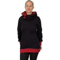 liebewicht Kapuzenpullover KapOn schwarz/rot 2 Längen nach Wahl