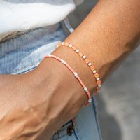 juni Armbänder Set Apricot "Summertime" - handgemacht in Deutschland