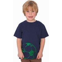 HANDGEDRUCKT "Fußball" Unisex Kinder T-Shirt Earth Positive