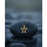 Zeachild Kette mit Schildkröte Var. C aus langlebigem & rostfreiem Edelstahl