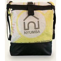 Nyuzi Blackwhite Upcycling 2 in1 Tasche S - Umhängetasche | Rucksack | Rollrucksack