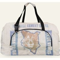 Nyuzi Blackwhite Upcycling Weekender | Sporttasche mit Rucksackfunktion recycelt aus Zementsäcken