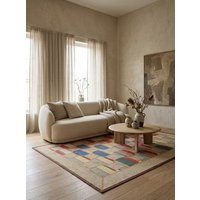 Kelim Tekkeh Beige „Rugtales“ aus Schurwolle, 160x237 cm