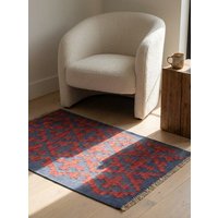 Kelim Gashgai Blau „Rugtales“ aus Schurwolle, 65x90 cm