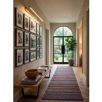 Kelim Gashgai Mehrfarbig „Rugtales“ aus Schurwolle, 58x200 cm