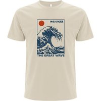 Spreecult Die große Welle - Bio und Fair - Männer Unisex T-Shirt - The Great Wave