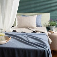 nahtur-design Sommerdecke aus Bioleinen & Merinowolle | leichte Bettdecke 150 × 200 cm