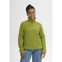 MELA Rippstrick Rollkragenpullover Style CHIRHA aus 100% Bio-Baumwolle