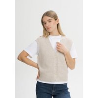 MELA Strukturierte Strickweste Style BHOJA aus 100% Bio-Baumwolle