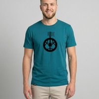 little kiwi Herren T-Shirt, "Ride", Ocean Depth, Heather Ice Blue