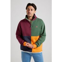 Trendsplant Color Block Half Zip Sweatshirt "Harlequin"