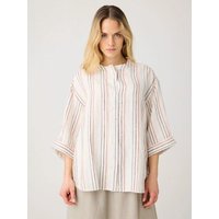 KnowledgeCotton Apparel Loose Linen Stripe Bluse - aus Bio-Leinen