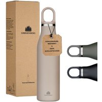 GROENENBERG Trinkflasche Edelstahl | Thermosflasche 500 o. 750 ml aus recyceltem Edelstahl