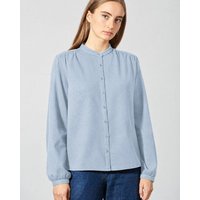 HempAge Feminine Stehkragenbluse Hanf/Biobaumwolle
